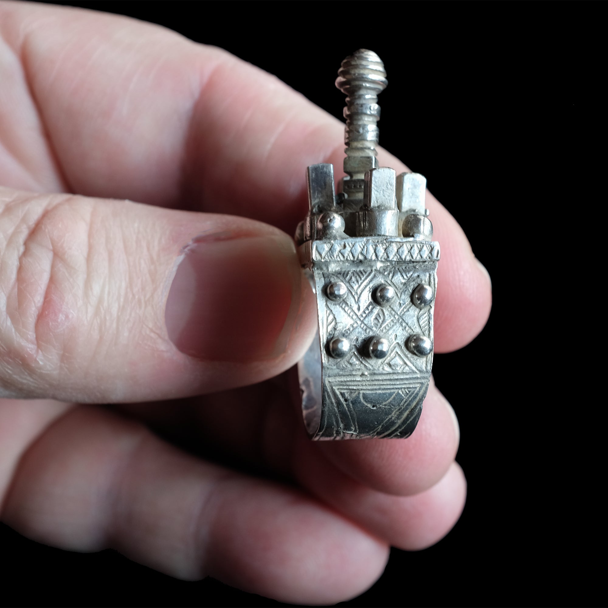 Vintage Silver Mali Mosque Ring