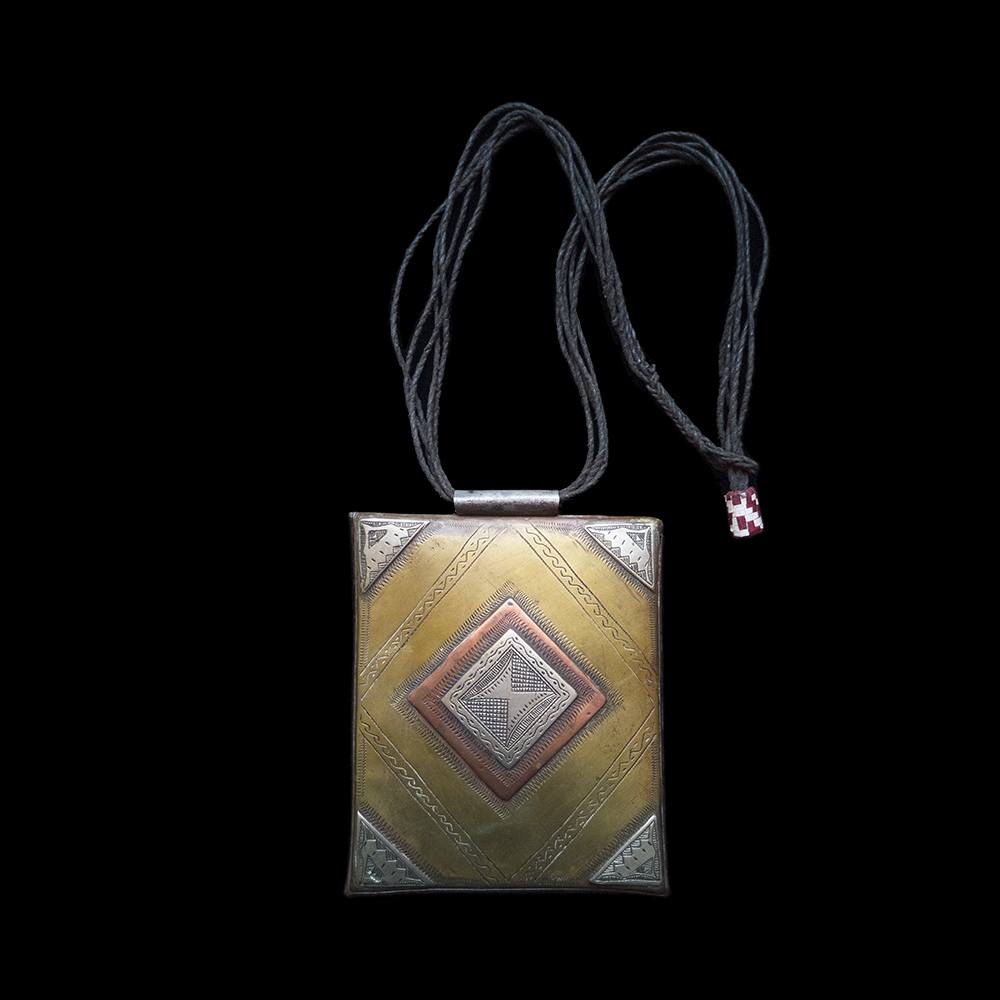 Vintage Tuareg silver, copper and brass Tcherot