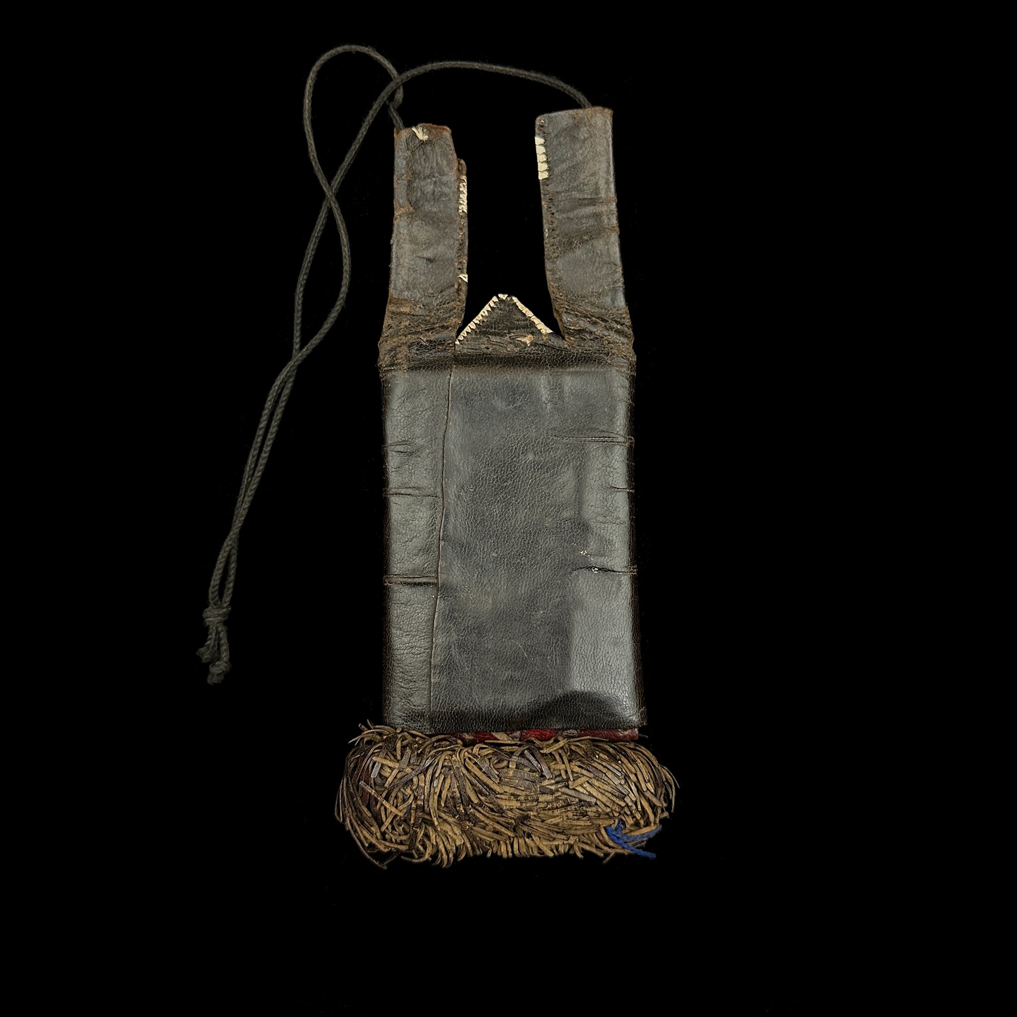 Antique Tuareg leather wallet pouch