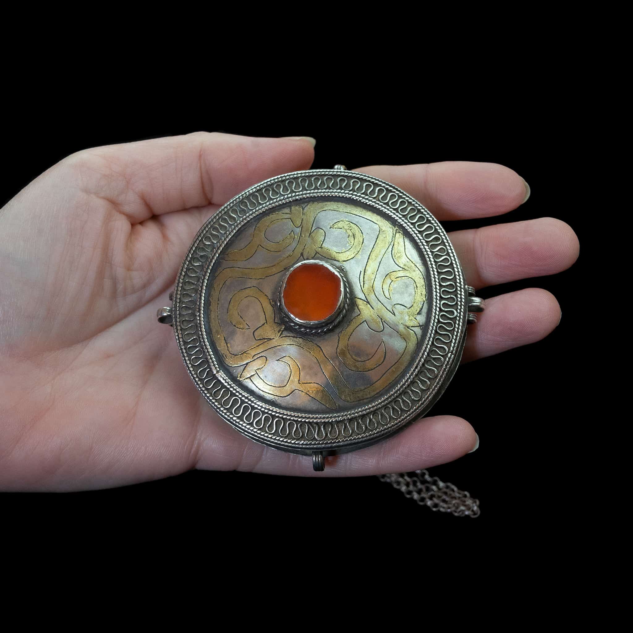 Antique Turkmen Tekke pendant box – rare