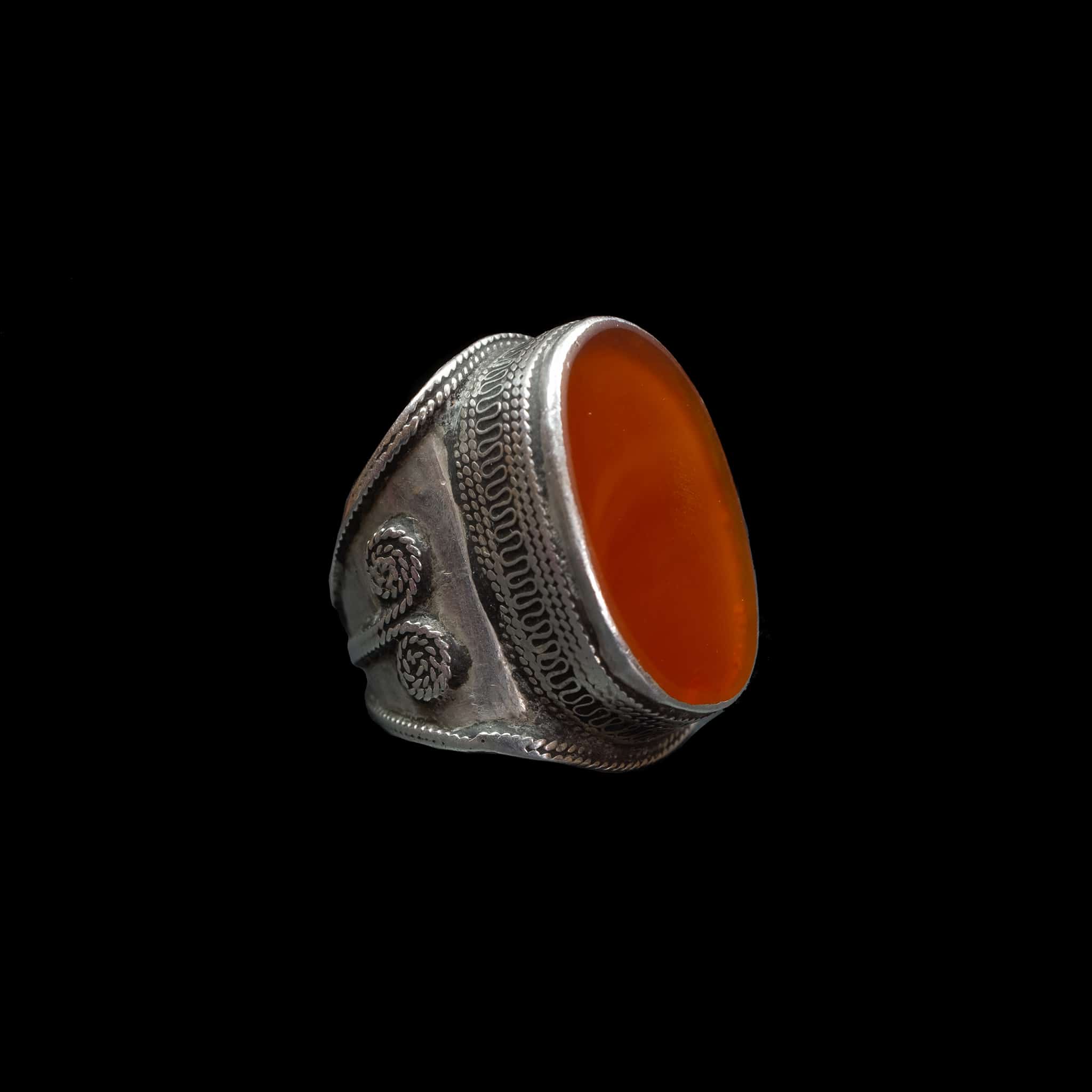 Turkmen Jewellery | Ethnic Adornment and Jewellery | Carnelian Ring