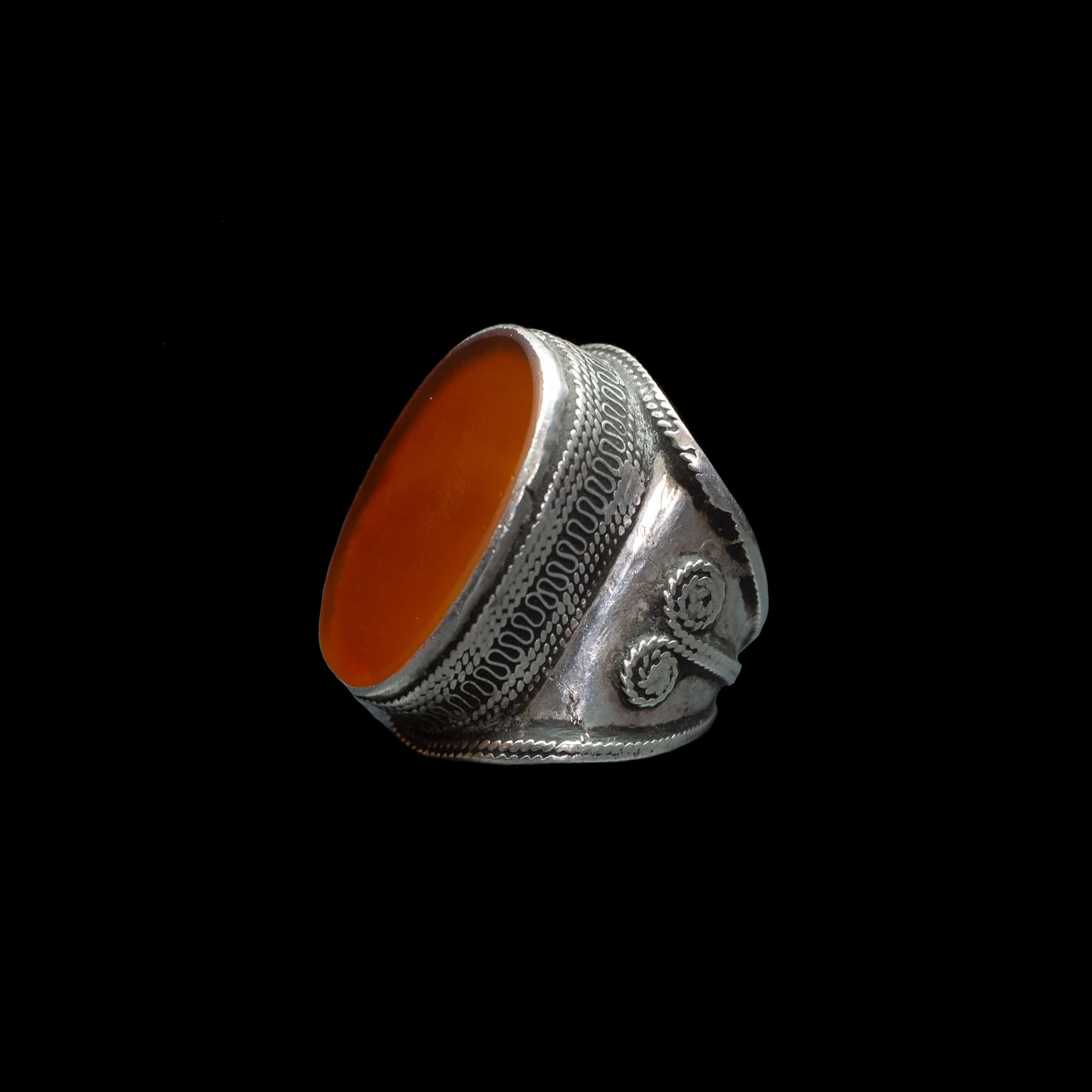 Turkmen Jewellery | Ethnic Adornment and Jewellery | Carnelian Ring