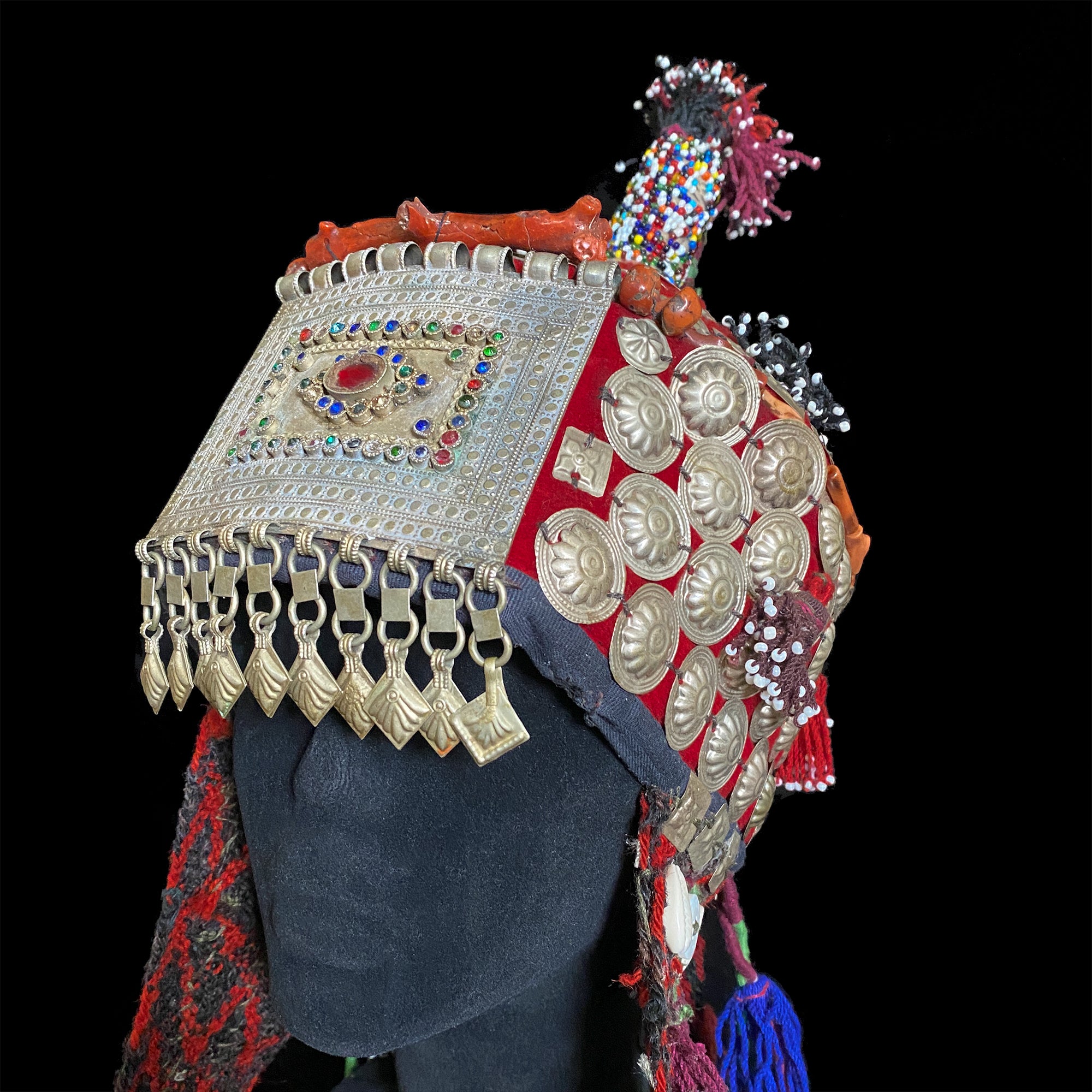 Vintage Ceremonial Turkmen Headdress