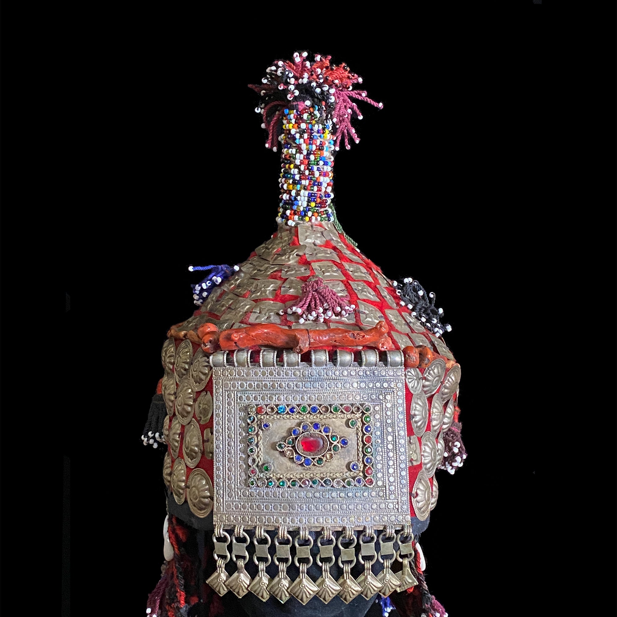 Vintage Ceremonial Turkmen Headdress