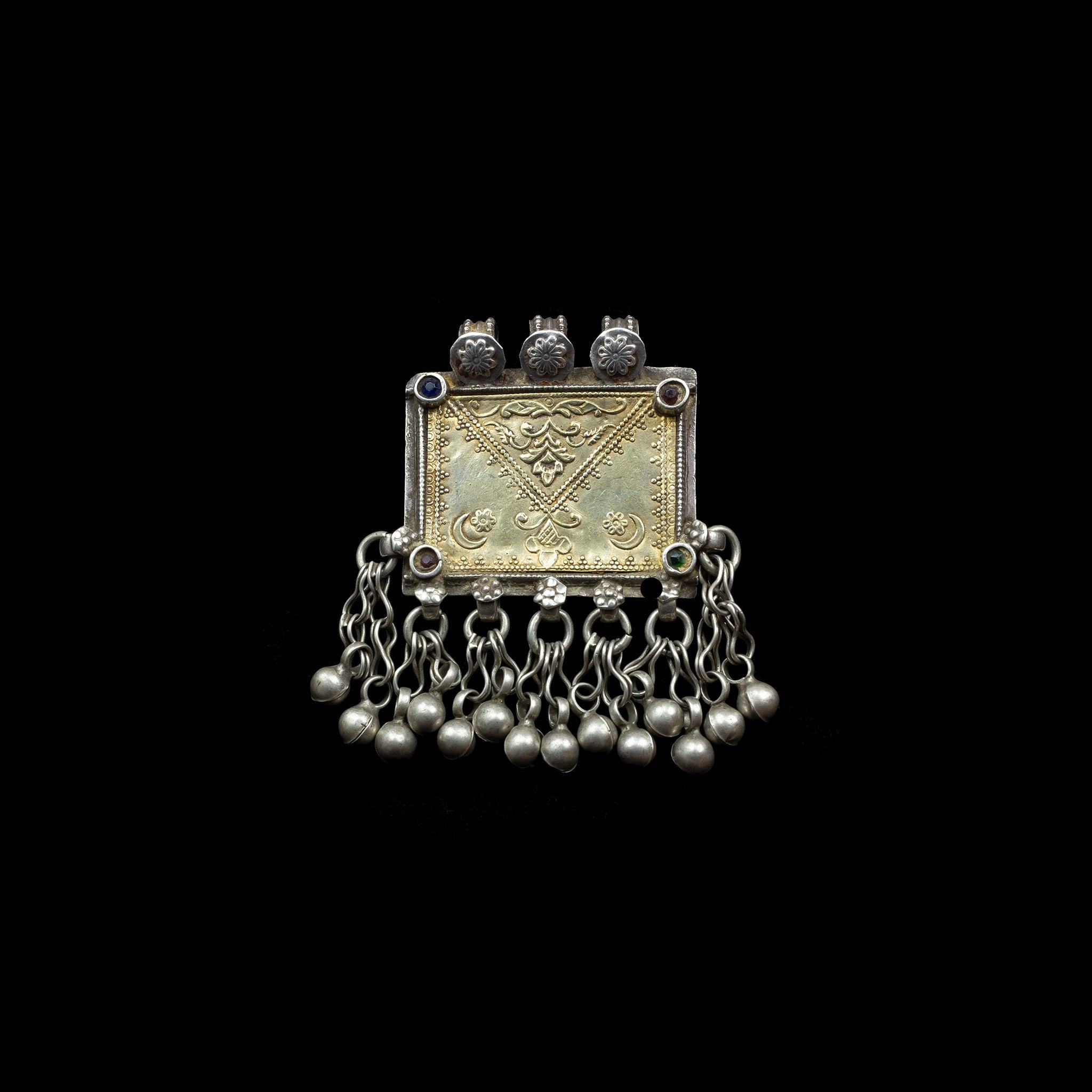 Small Turkmen Silver Pendant | Vintage Ethnic Jewellery