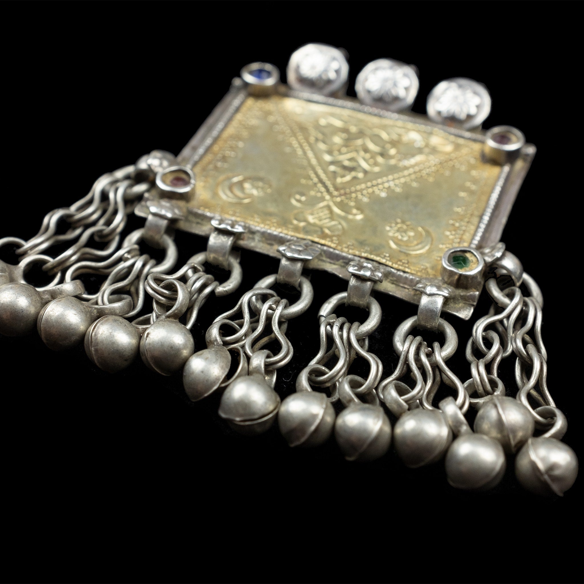 Small Turkmen Silver Pendant | Vintage Ethnic Jewellery