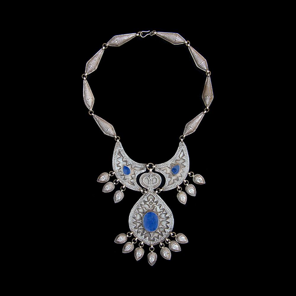 Berber Jewellery | Vintage silver necklace from Turkmenistan