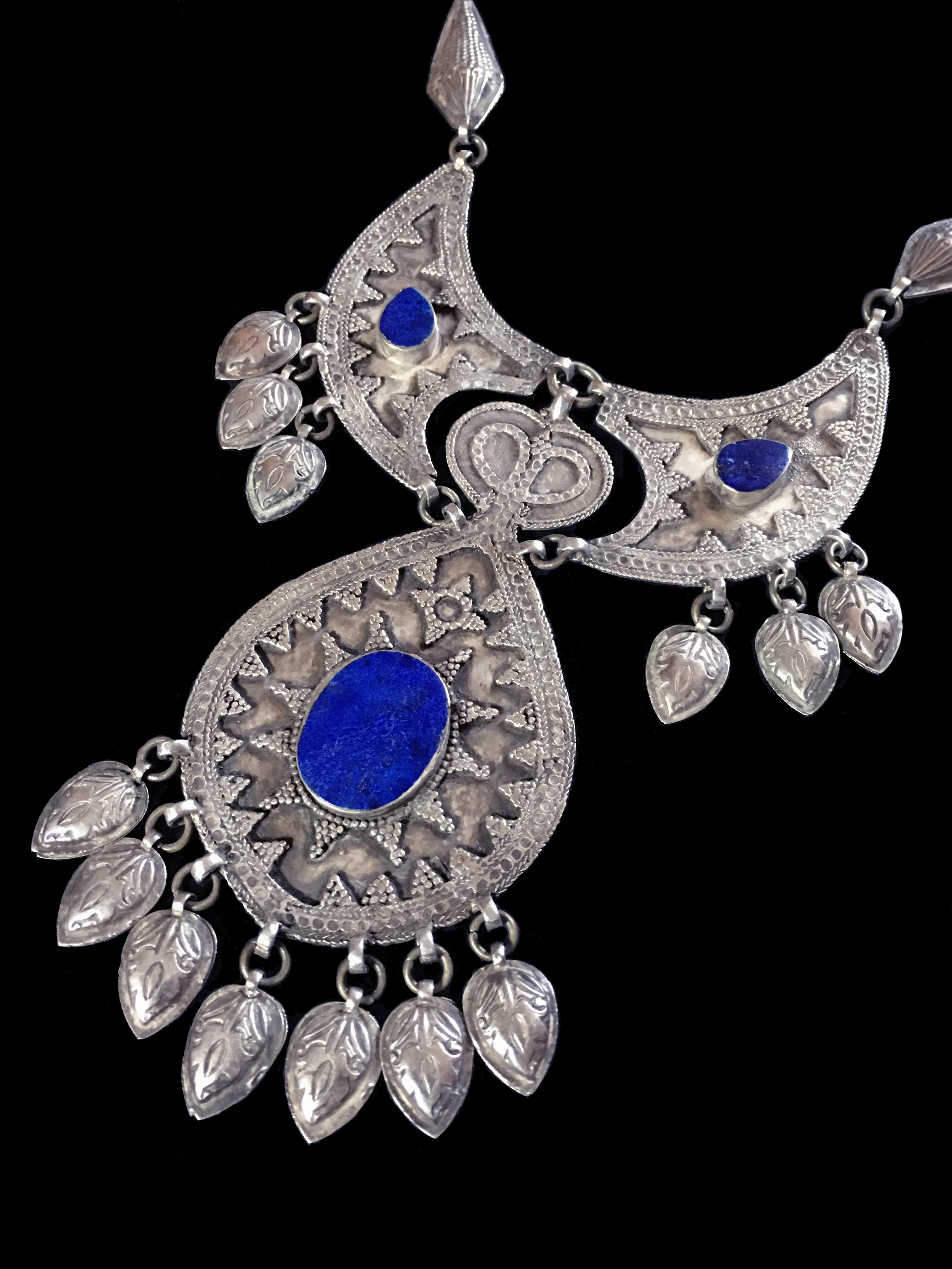 Berber Jewellery | Vintage silver necklace from Turkmenistan