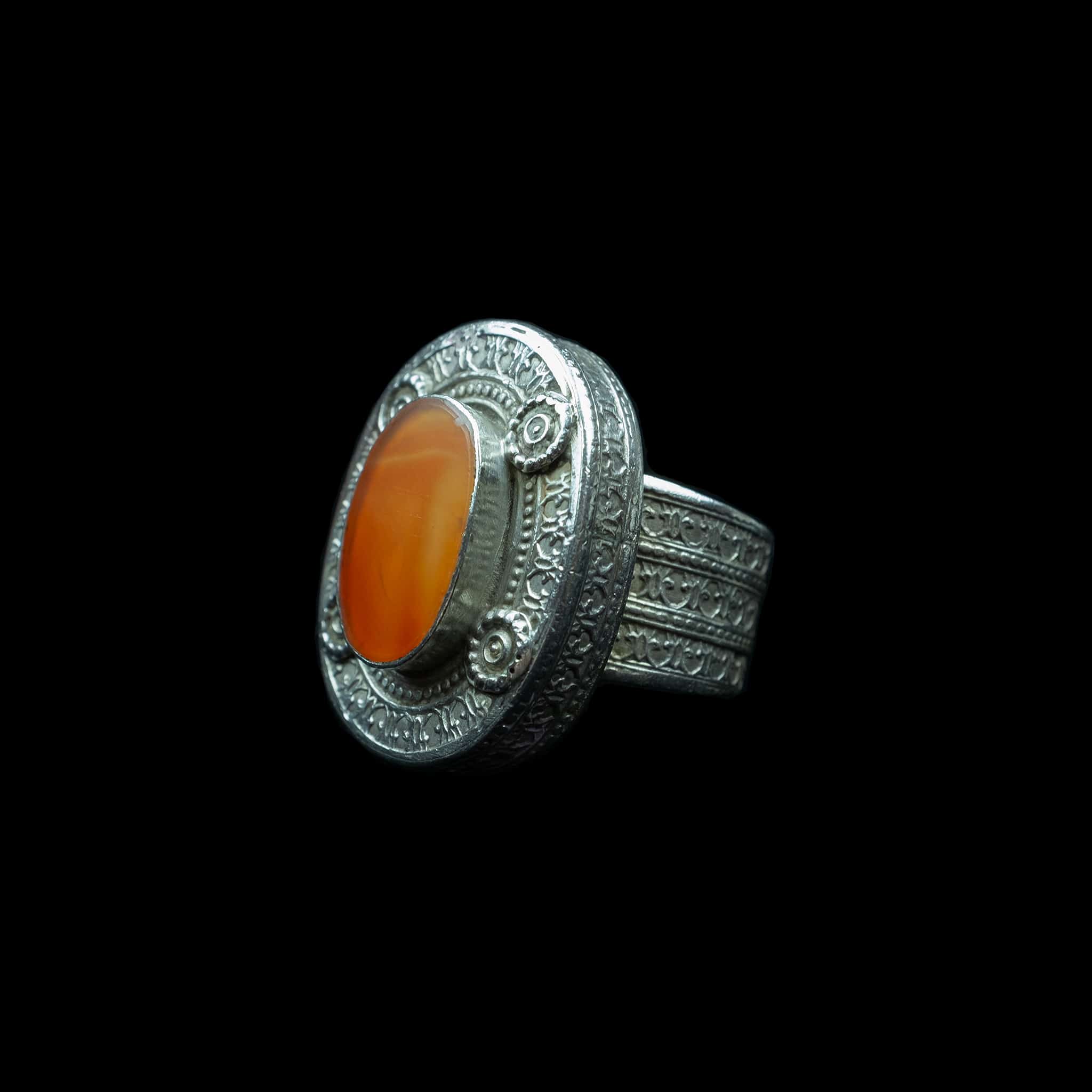 Turkmen Jewellery | Ethnic Adornment and Jewellery | Carnelian Ring