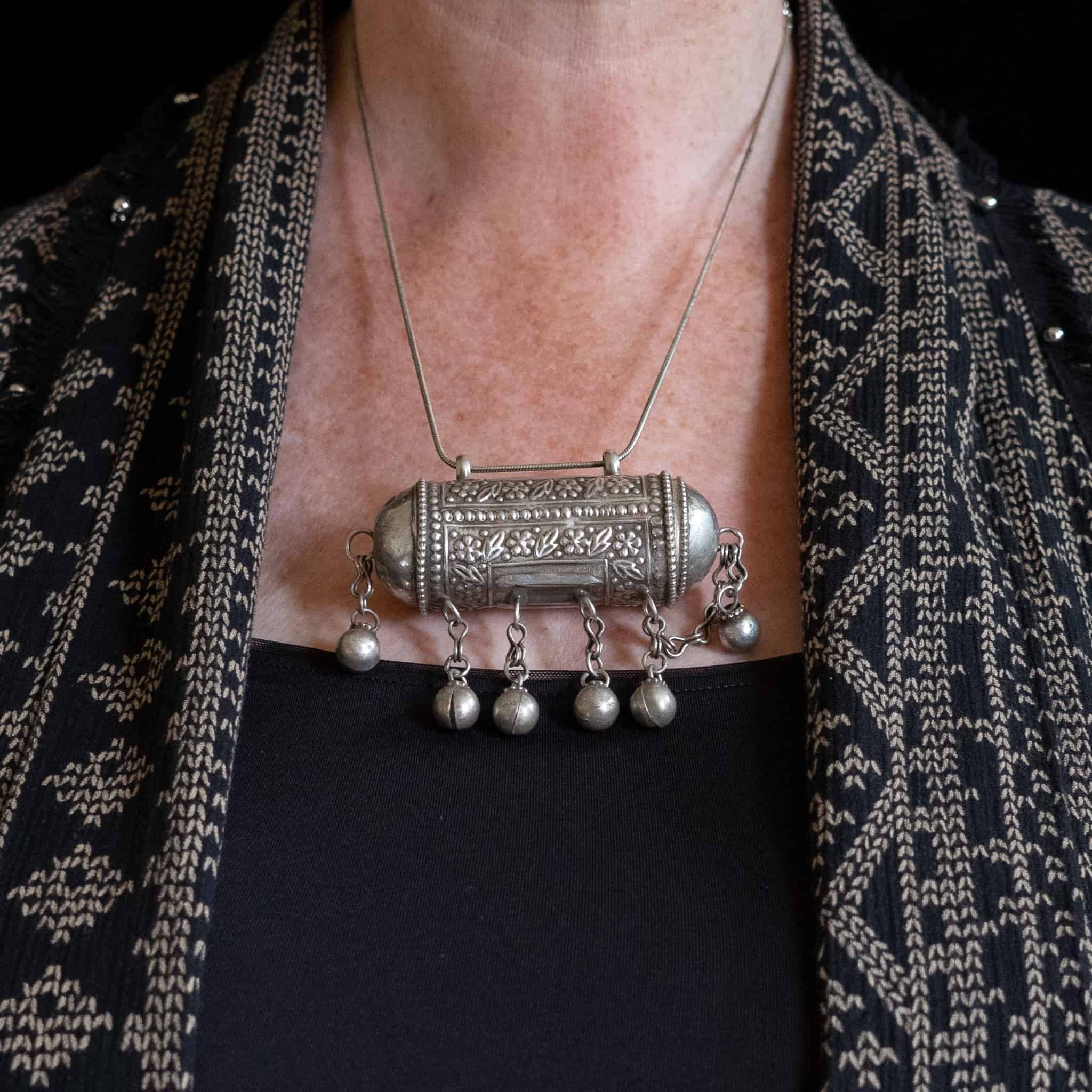 Silver Amulet from Yemen | Vintage Ethnic Jewellery | Yemen Jewellery