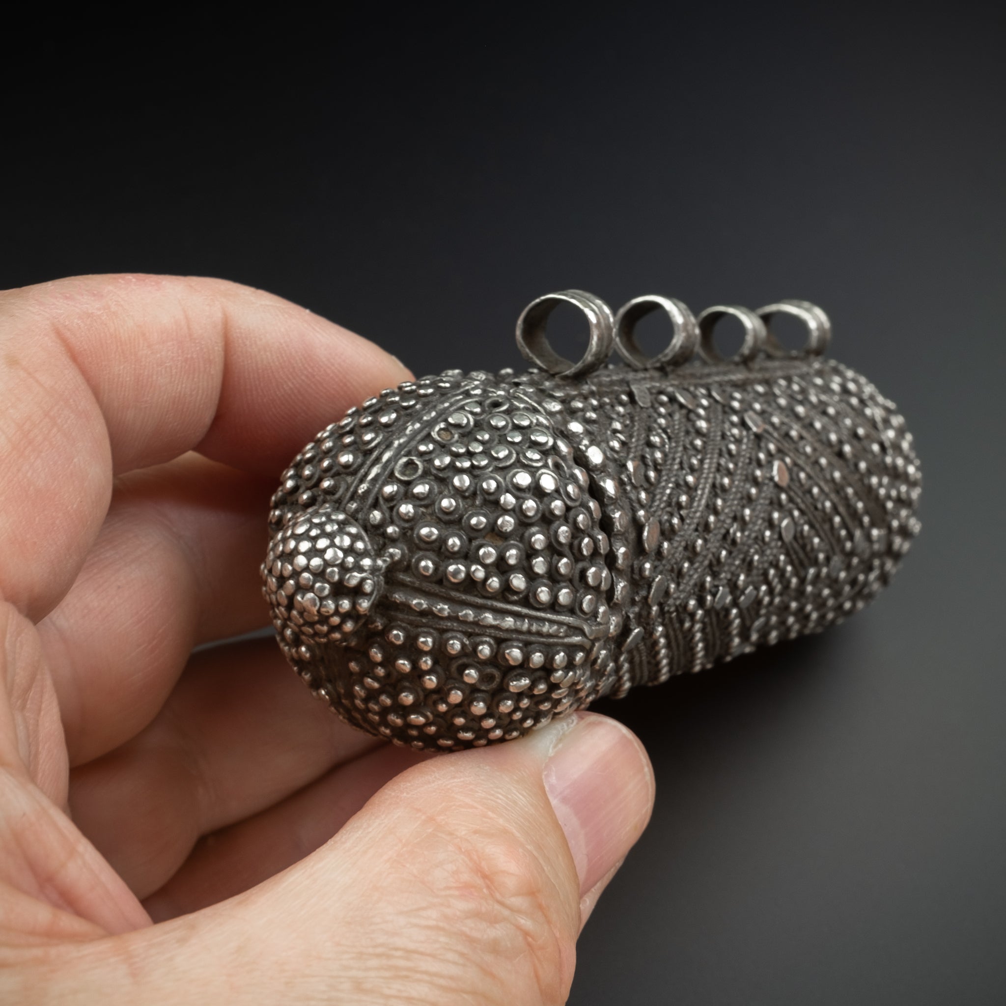 Large Antique Yemen Silver 'Hirz' Amulet – RARE