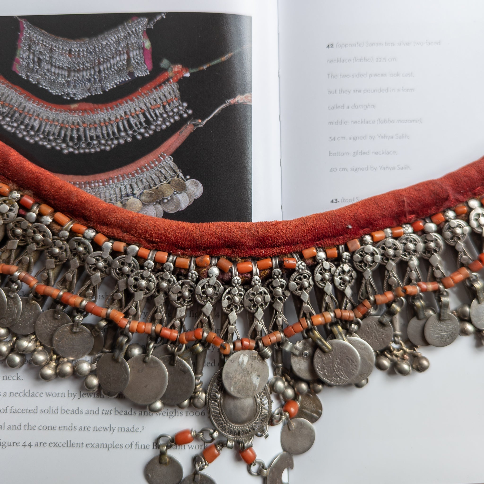 Antique Silver Yemenite Bridal Necklace, ‘Labbah Mazamir’