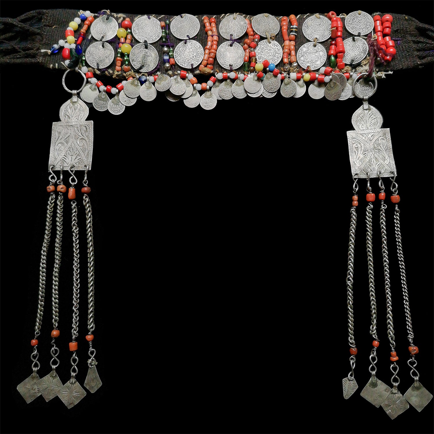 Antique Silver Tribal Headdress from Morocco | Berber Jewellery